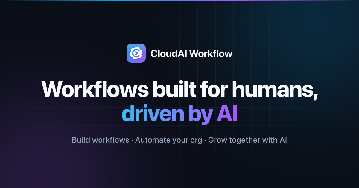 AI Workflow System for 10x Operations | CloudAI Workflow | CloudAI Workflow